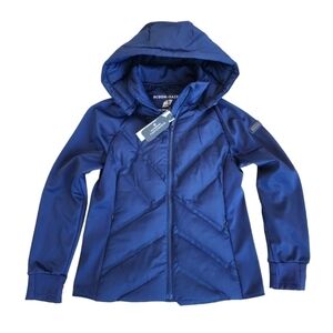 BCBG MAXAZRIA Women's Size S Navy Media Hybrid Jacket